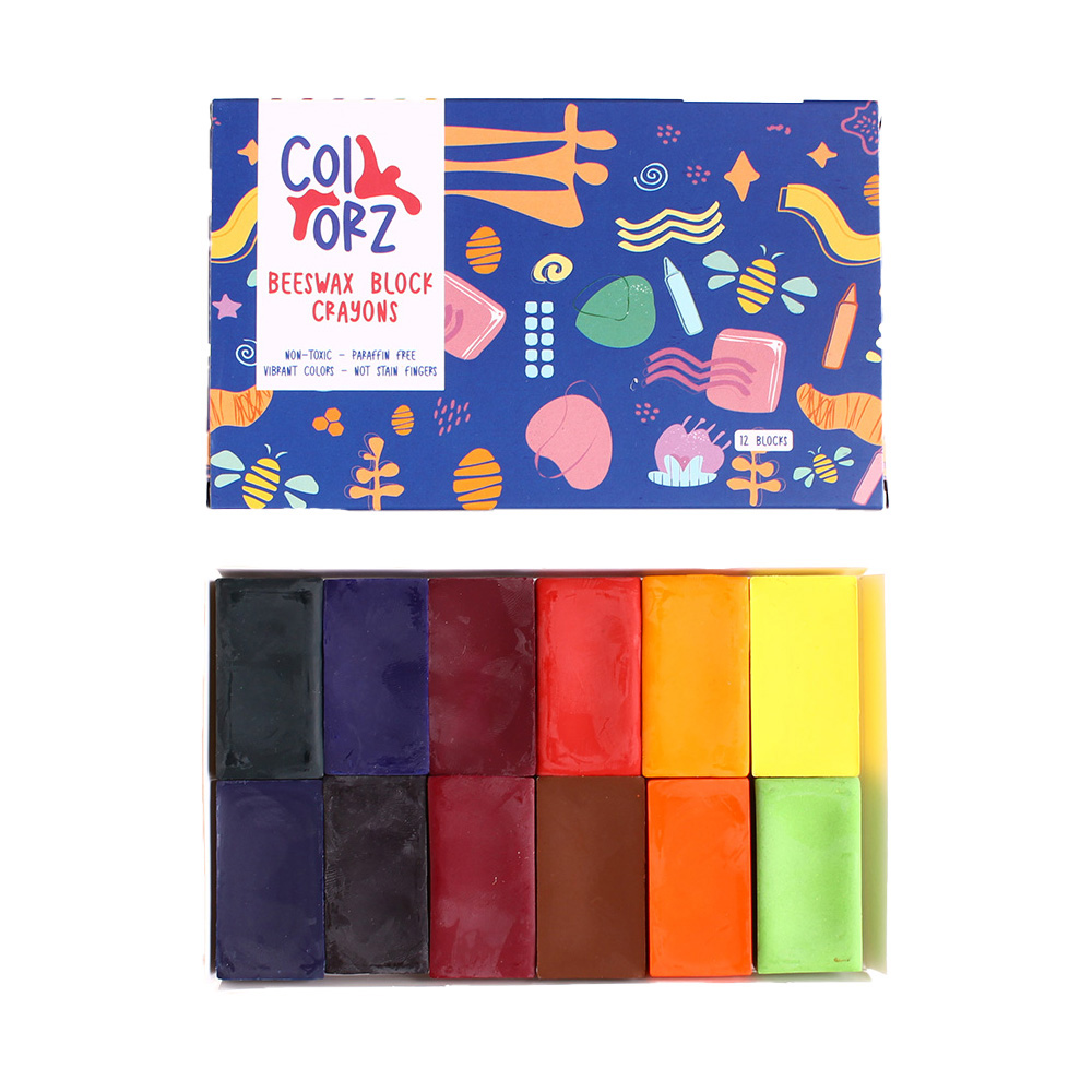 Beeswax Crayon | Set of 12 Blocks